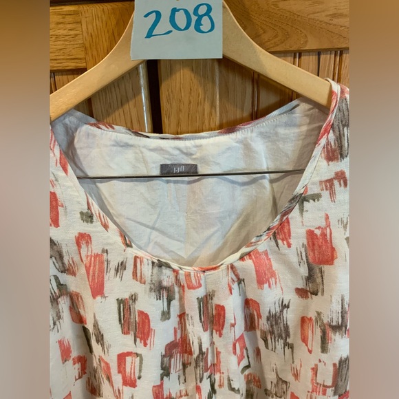 J. Jill Coral and Gray Abstract Tank Top - Picture 2 of 3